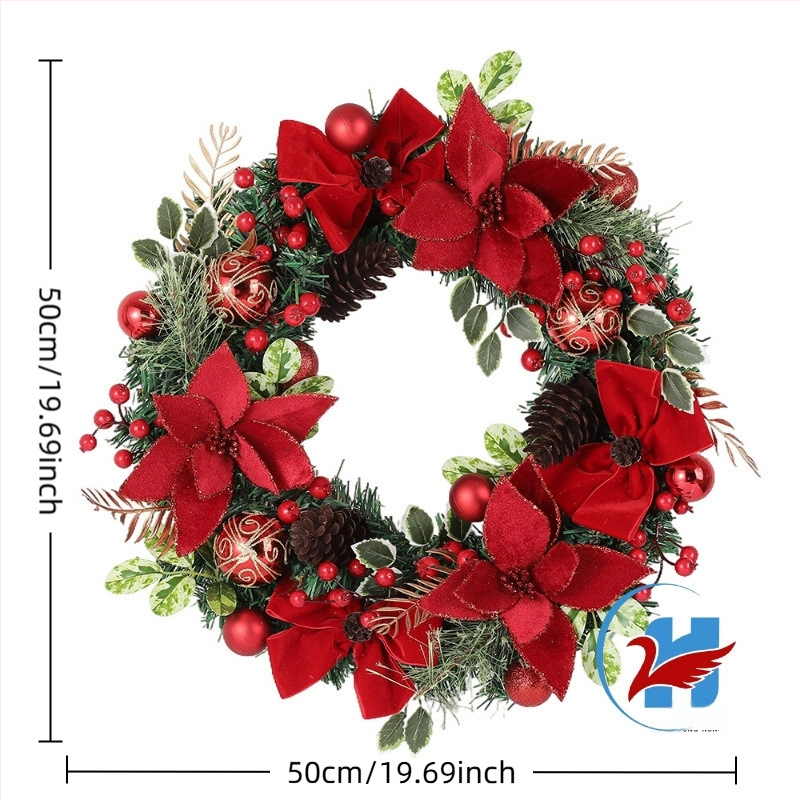 Sada dekorácií veniec so sametovými kvetmi, plastový materiál, zavesenie hore nohami, značka Zonghong