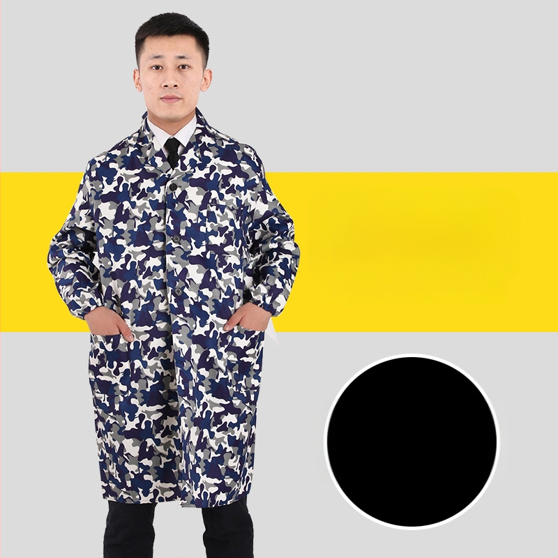 Pánska pracovná bunda s dlhým rukávom, maskovací vzor, štyri sezóny, 100% polyester, zmes chemických vlákien, proti znečisteniu a dekontaminácii