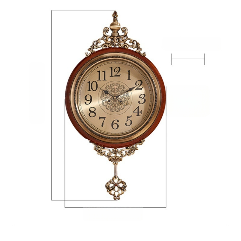 Nástenné hodiny 18003 – Nordic štýl, kruhové kovové puzdro, medený ciferník, japonský quartz pohon, batériové napájanie