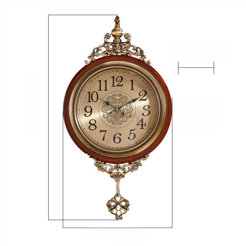 Nástenné hodiny 18003 – Nordic štýl, kruhové kovové puzdro, medený ciferník, japonský quartz pohon, batériové napájanie