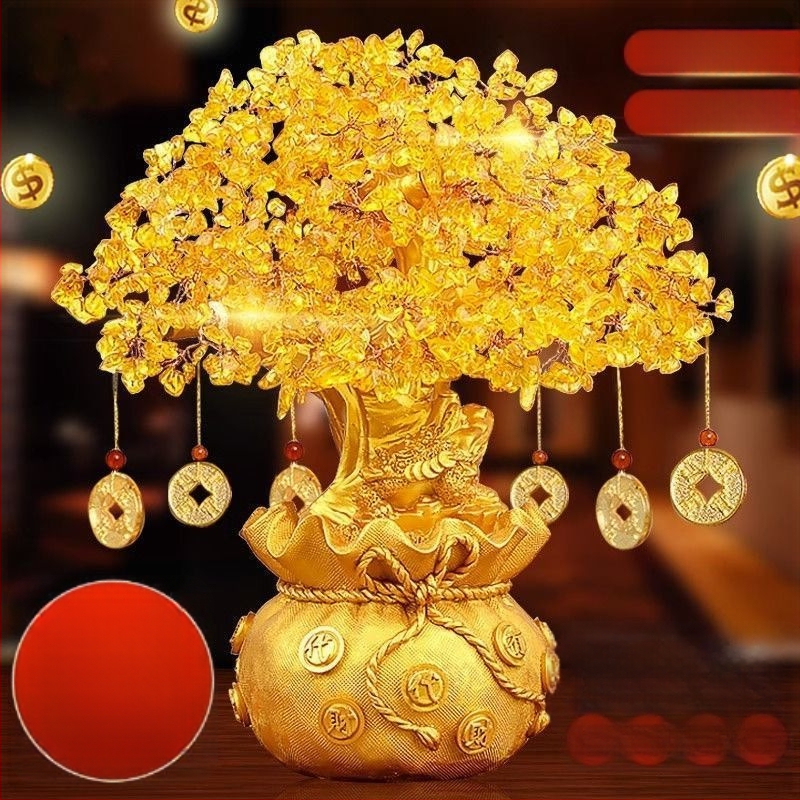 Ručne vyrobený krištáľový strom šťastia, ozdoba, korejský štýl