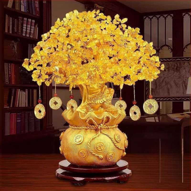 Ručne vyrobený krištáľový strom šťastia, ozdoba, korejský štýl