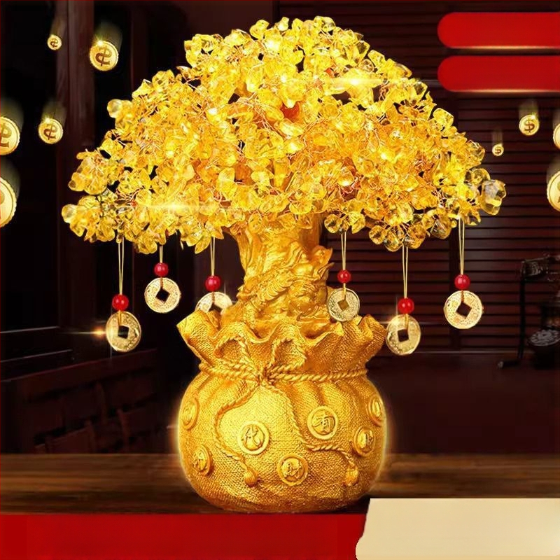 Ručne vyrobený krištáľový strom šťastia, ozdoba, korejský štýl