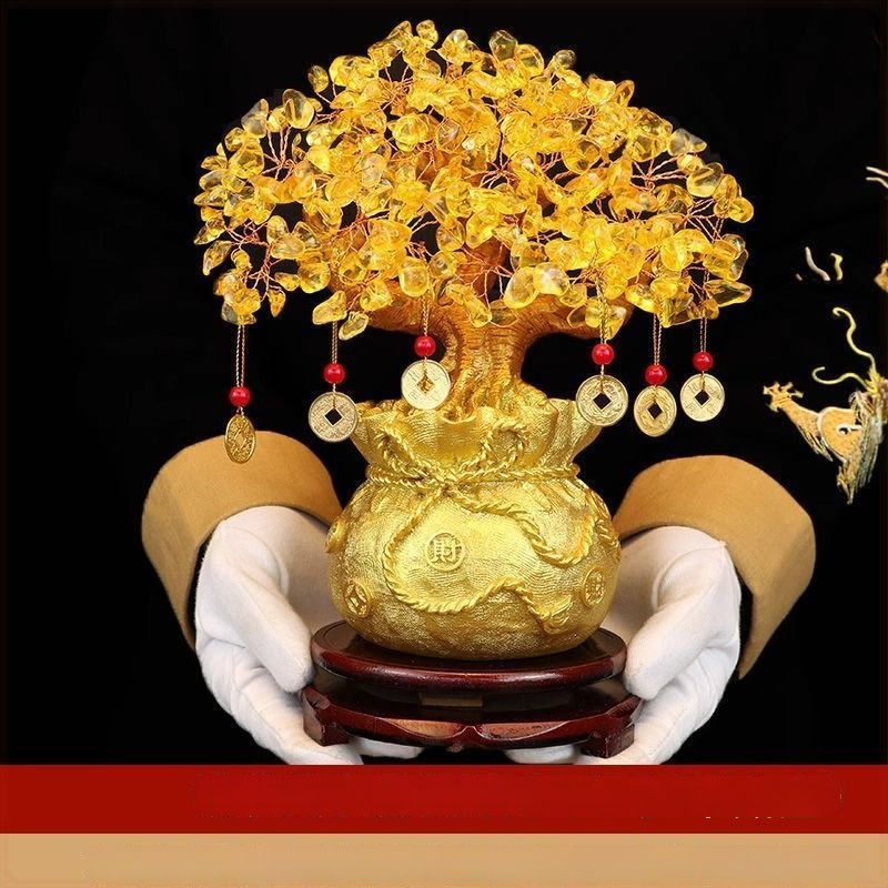 Ručne vyrobený krištáľový strom šťastia, ozdoba, korejský štýl