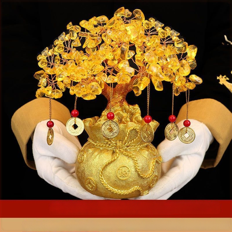 Ručne vyrobený krištáľový strom šťastia, ozdoba, korejský štýl