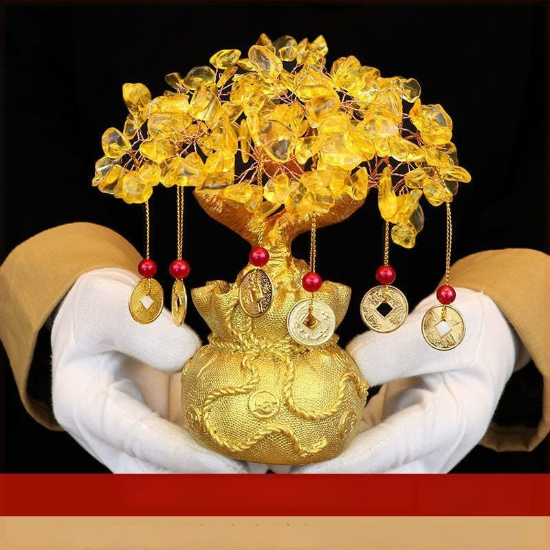 Ručne vyrobený krištáľový strom šťastia, ozdoba, korejský štýl