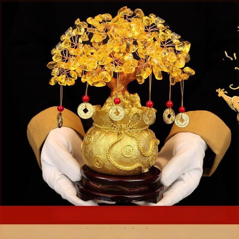 Ručne vyrobený krištáľový strom šťastia, ozdoba, korejský štýl