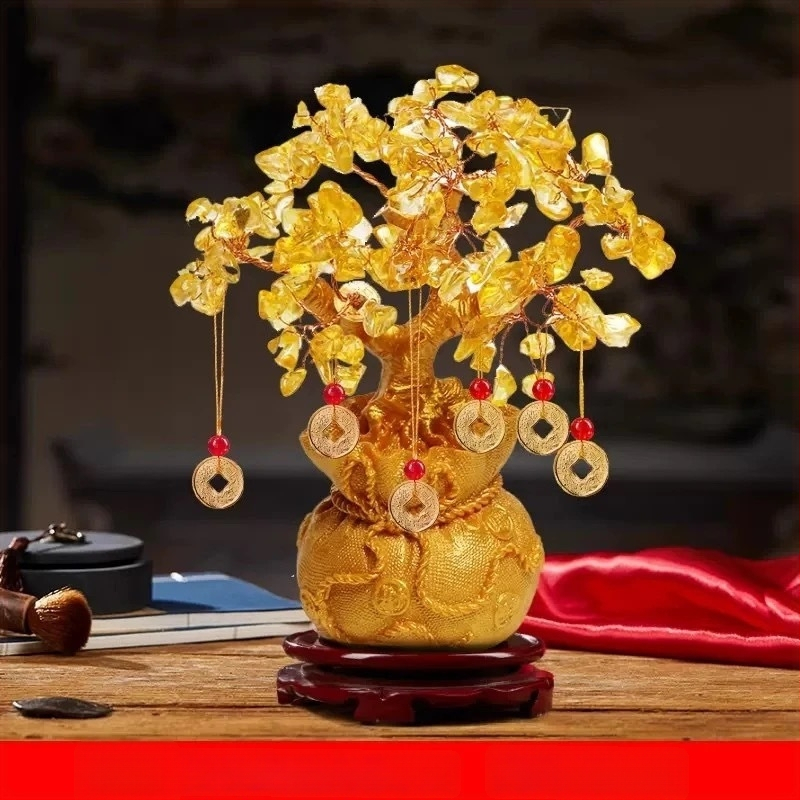 Ručne vyrobený krištáľový strom šťastia, ozdoba, korejský štýl