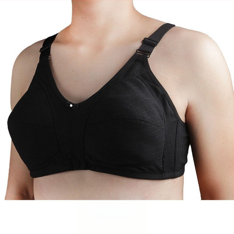 Podprsenka s plnou pokrývkou, bez kostíc, z nylonu s bavlnenou výstelkou, tenké formované poháre, odnímateľné dvojité ramienka, zadné zapínanie s tromi radmi háčikov