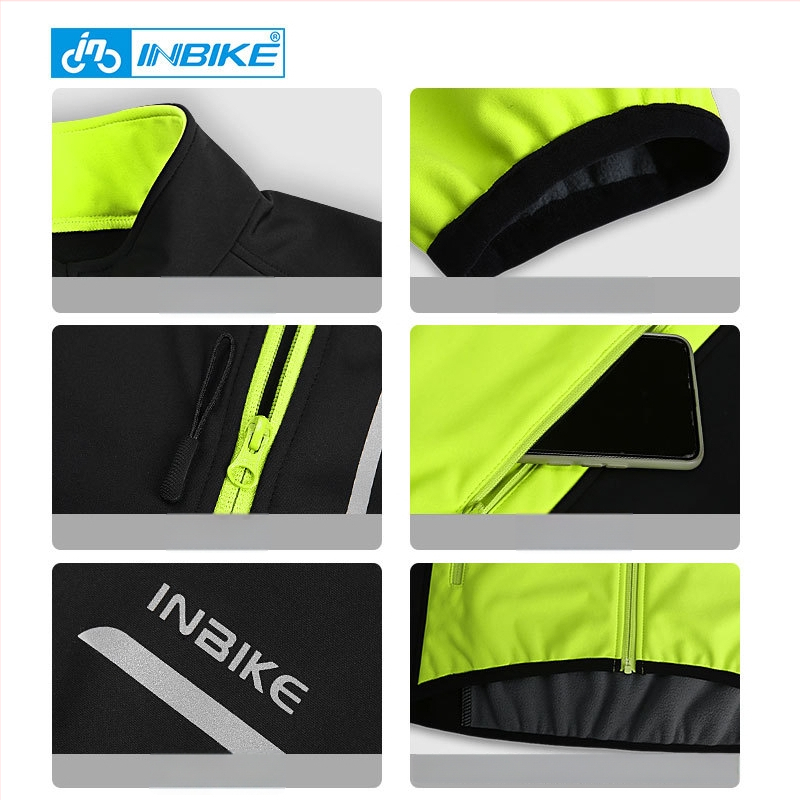 INBIKE Zimná cyklistická bunda pre mužov, vetruodolná, teplá, fleece materiál