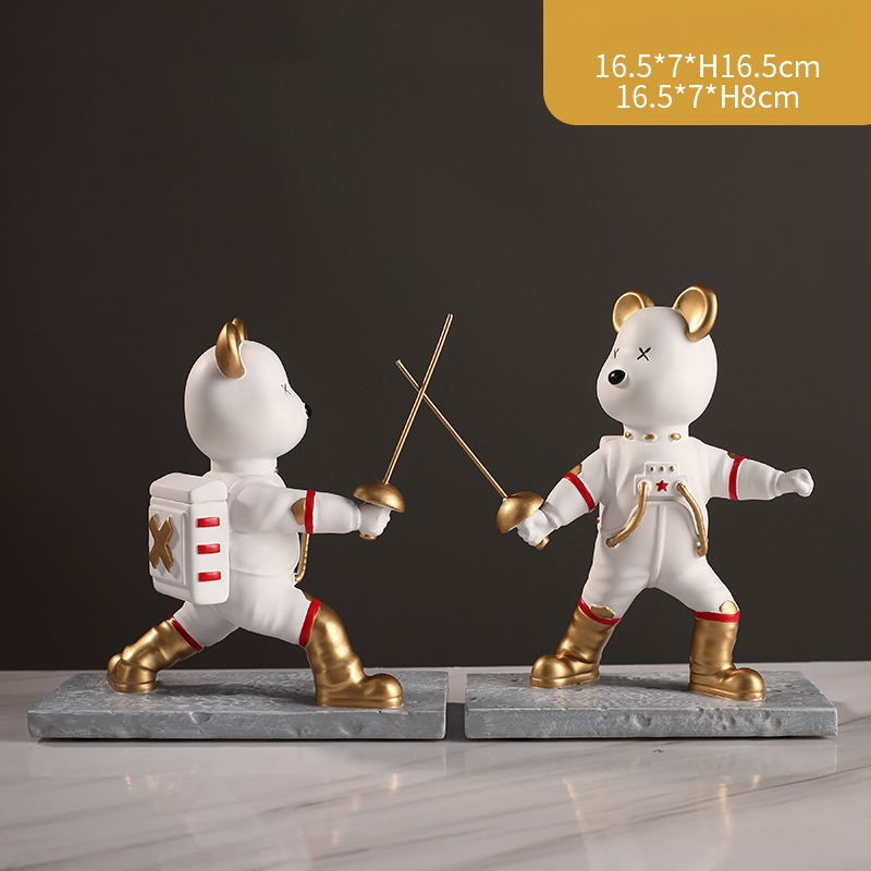 Figúrka astronauta šermiar, syntetická živica; jednoduchý a moderný štýl; výroba: liatie, leštenie; kód produktu Ltao675776013872