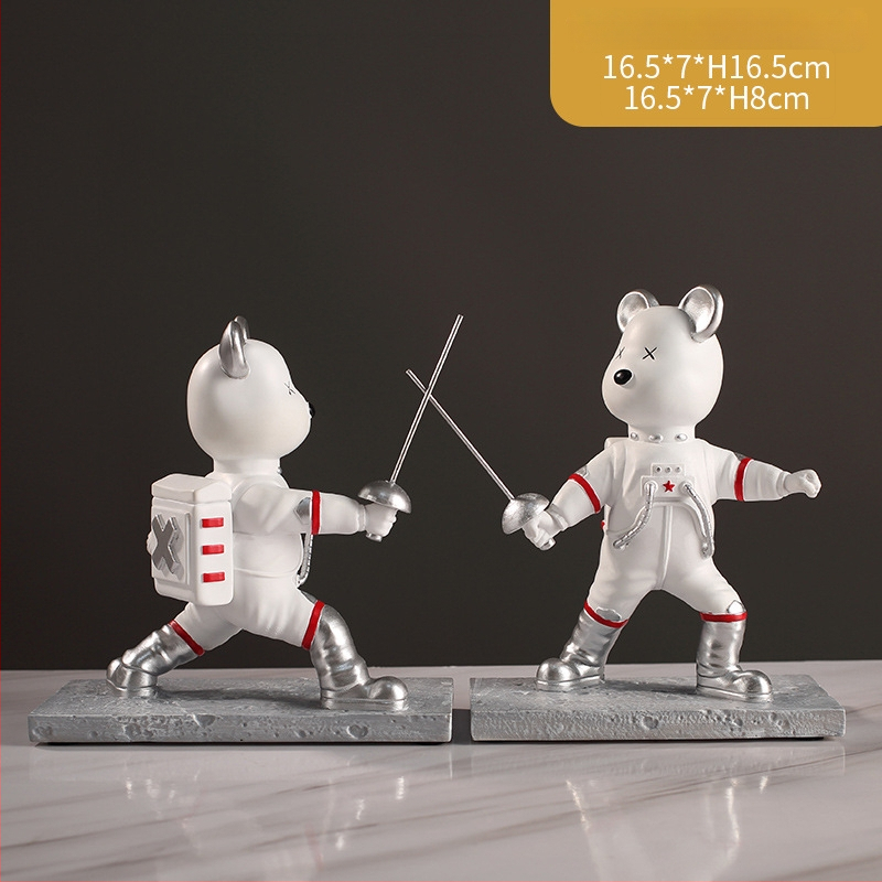 Figúrka astronauta šermiar, syntetická živica; jednoduchý a moderný štýl; výroba: liatie, leštenie; kód produktu Ltao675776013872