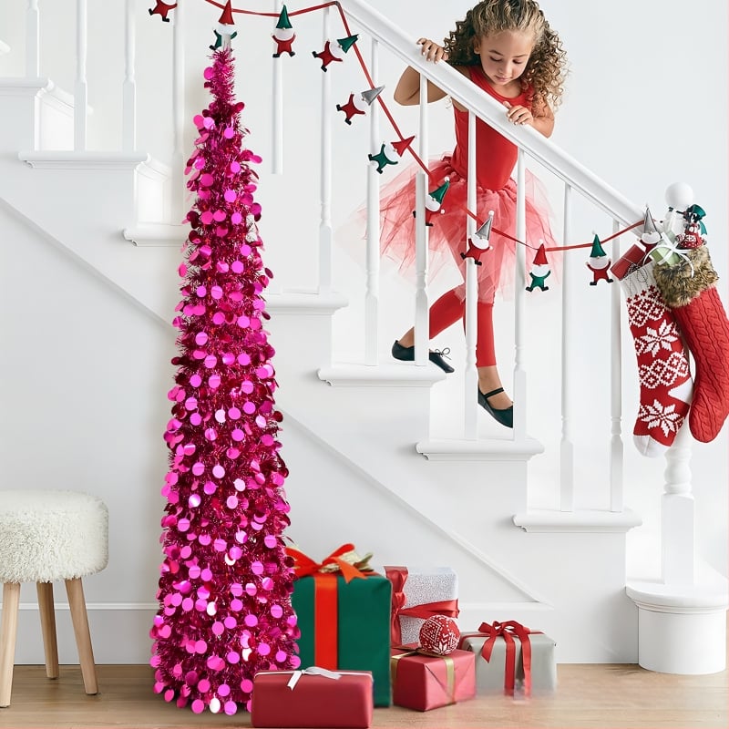 Vianočný stromček dekorácia, kužeľovitá, skladacia PVC dekorácia, Yuqi model 2025