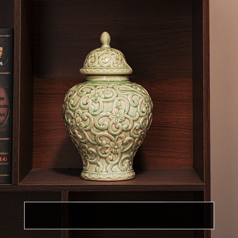 Keramická váza General Jar — Antický stredoveký štýl, ručne maľovaná, ručne vyrobená, európsky štýl (keramika; európsky štýl; ručne maľovaná; ručne vyrobená)