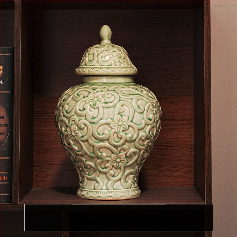 Keramická váza General Jar — Antický stredoveký štýl, ručne maľovaná, ručne vyrobená, európsky štýl (keramika; európsky štýl; ručne maľovaná; ručne vyrobená)