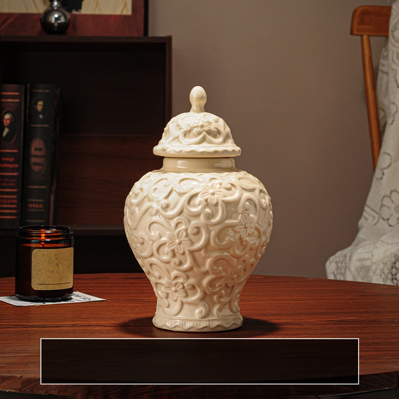 Keramická váza General Jar — Antický stredoveký štýl, ručne maľovaná, ručne vyrobená, európsky štýl (keramika; európsky štýl; ručne maľovaná; ručne vyrobená)