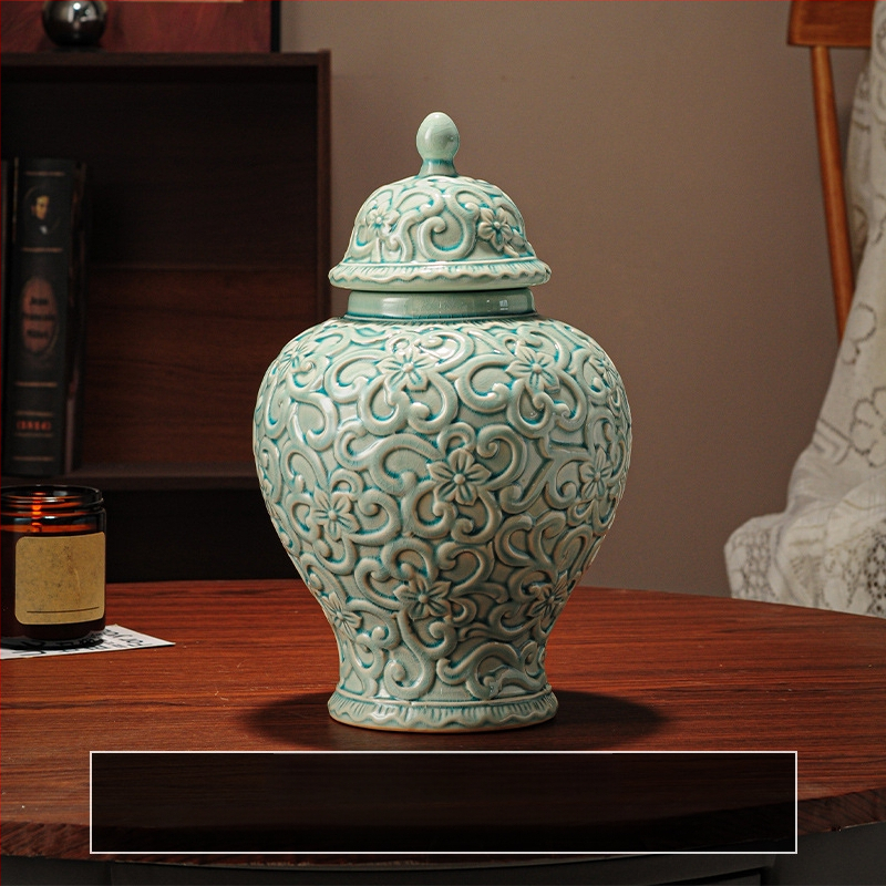 Keramická váza General Jar — Antický stredoveký štýl, ručne maľovaná, ručne vyrobená, európsky štýl (keramika; európsky štýl; ručne maľovaná; ručne vyrobená)