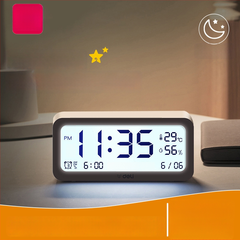 Deli elektronické budíkové hodiny s LCD displejom, napájané batériou, bohémsky štýl