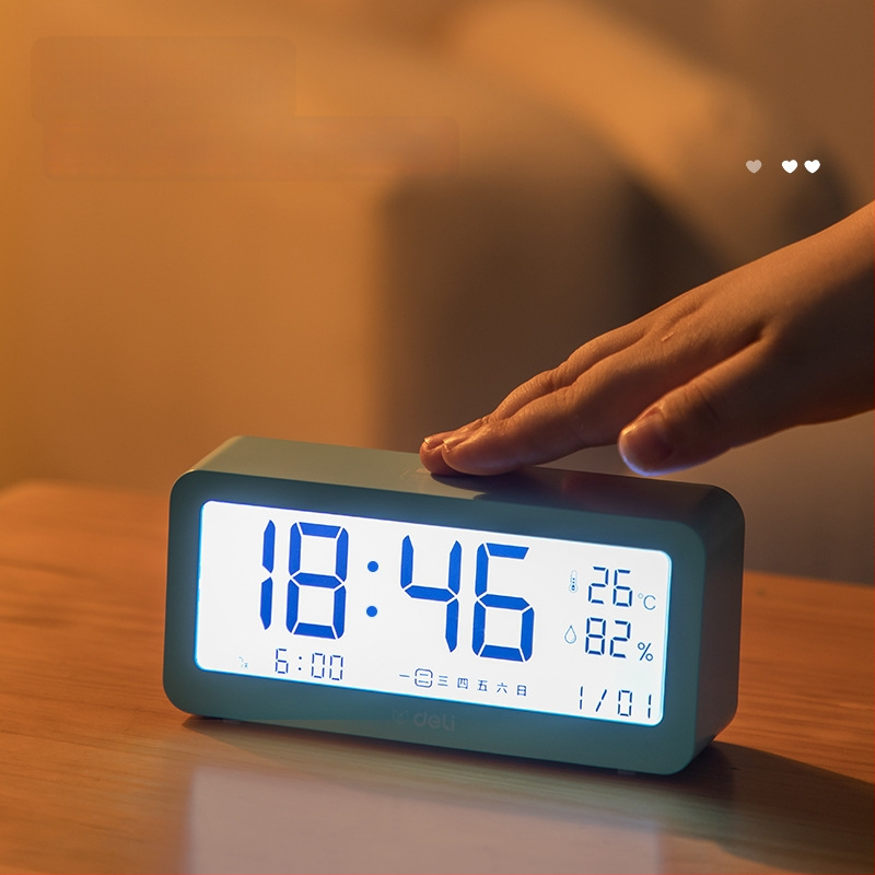 Deli elektronické budíkové hodiny s LCD displejom, napájané batériou, bohémsky štýl