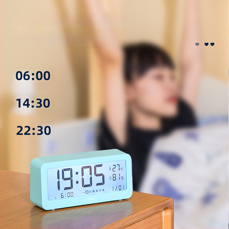 Deli elektronické budíkové hodiny s LCD displejom, napájané batériou, bohémsky štýl