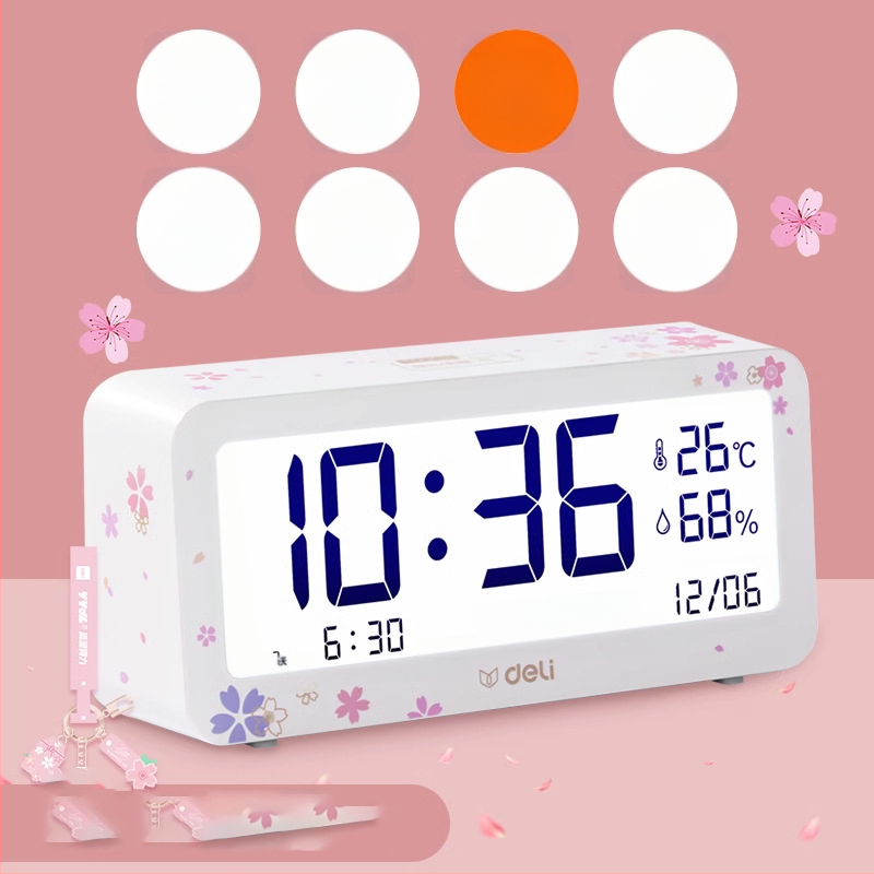 Deli elektronické budíkové hodiny s LCD displejom, napájané batériou, bohémsky štýl