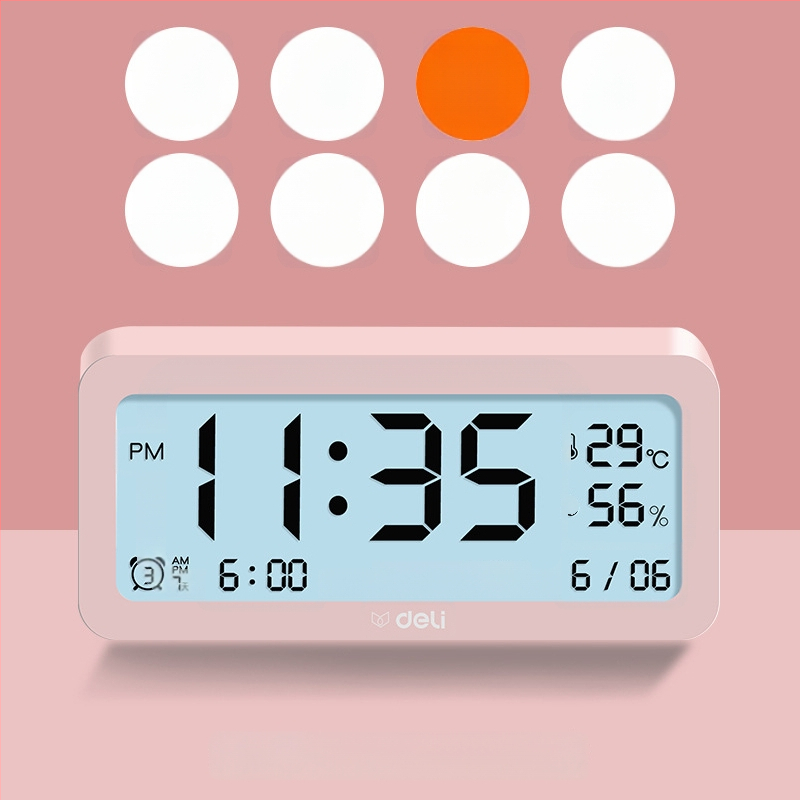 Deli elektronické budíkové hodiny s LCD displejom, napájané batériou, bohémsky štýl