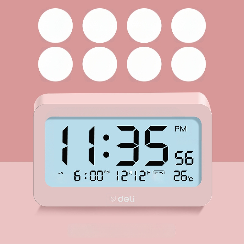 Deli elektronické budíkové hodiny s LCD displejom, napájané batériou, bohémsky štýl