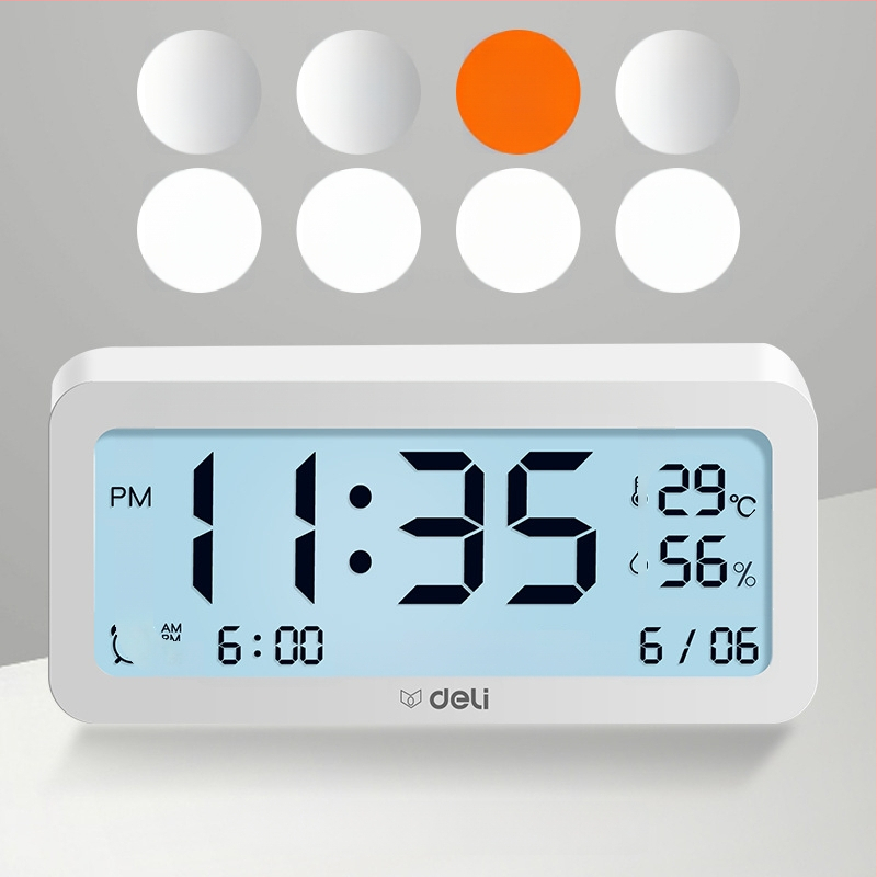 Deli elektronické budíkové hodiny s LCD displejom, napájané batériou, bohémsky štýl