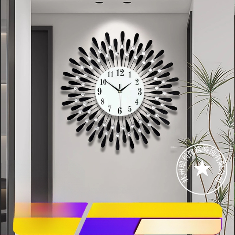 Nástenné hodiny JT1301 s kvarcovým pohonom, batériové napájanie, kovový ciferník, puzdro z umeleckého železa