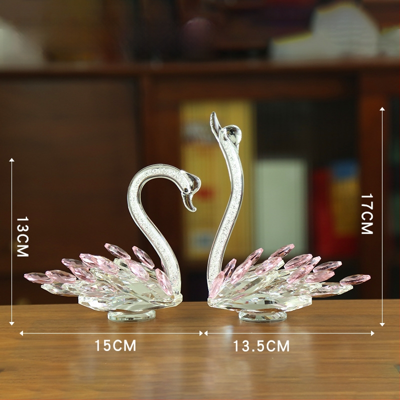 Krištáľový sklenený stojan na telefón, ozdoba – model LSSJBJ478, Jiang Shisheng, moderný minimalistický štýl