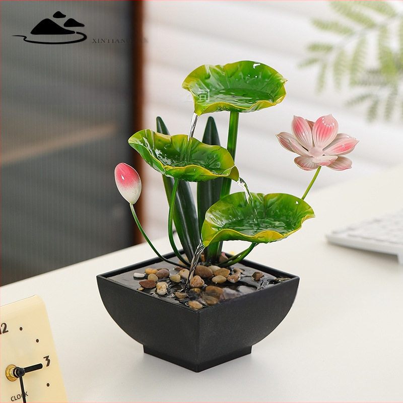 Metálny stolový vodný dekor s motívom lotosu, pastoraálny štýl, značka New Tianquan