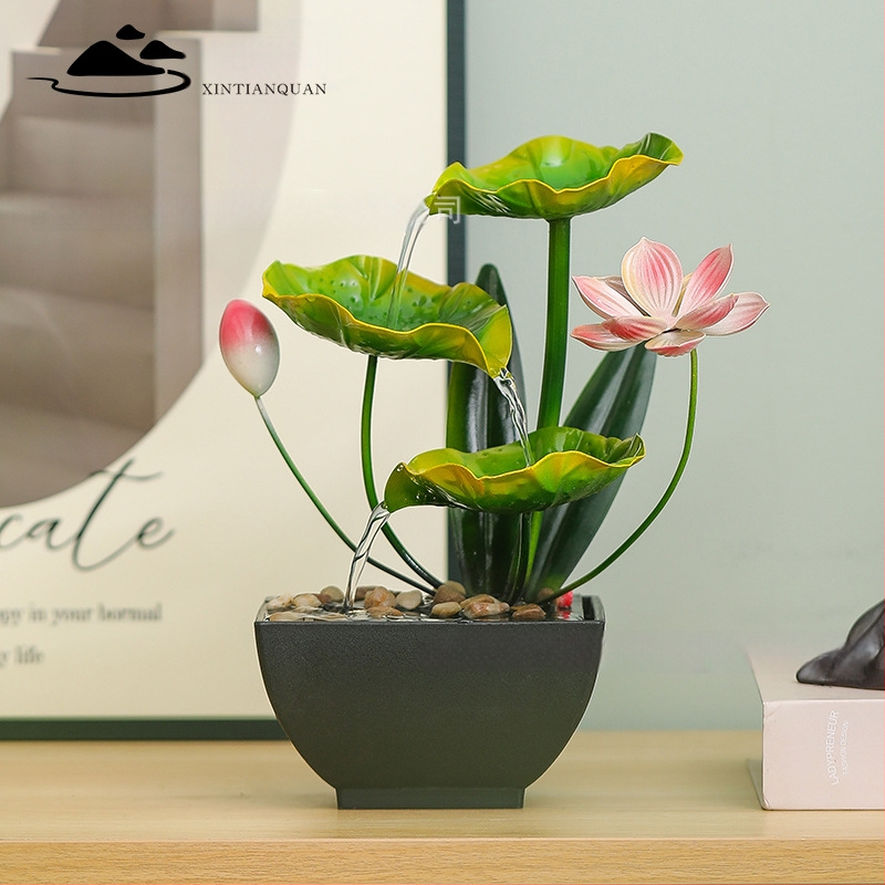 Metálny stolový vodný dekor s motívom lotosu, pastoraálny štýl, značka New Tianquan