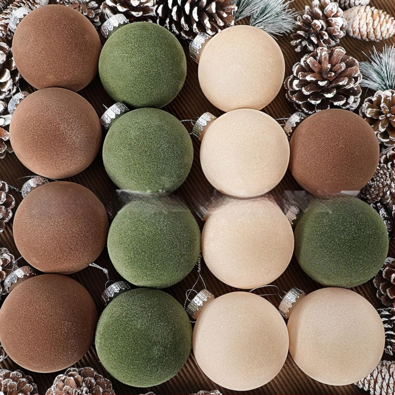 Vianočná guľa s flockingom — Poly Velvet značka, materiál flocking a flocking spracovanie