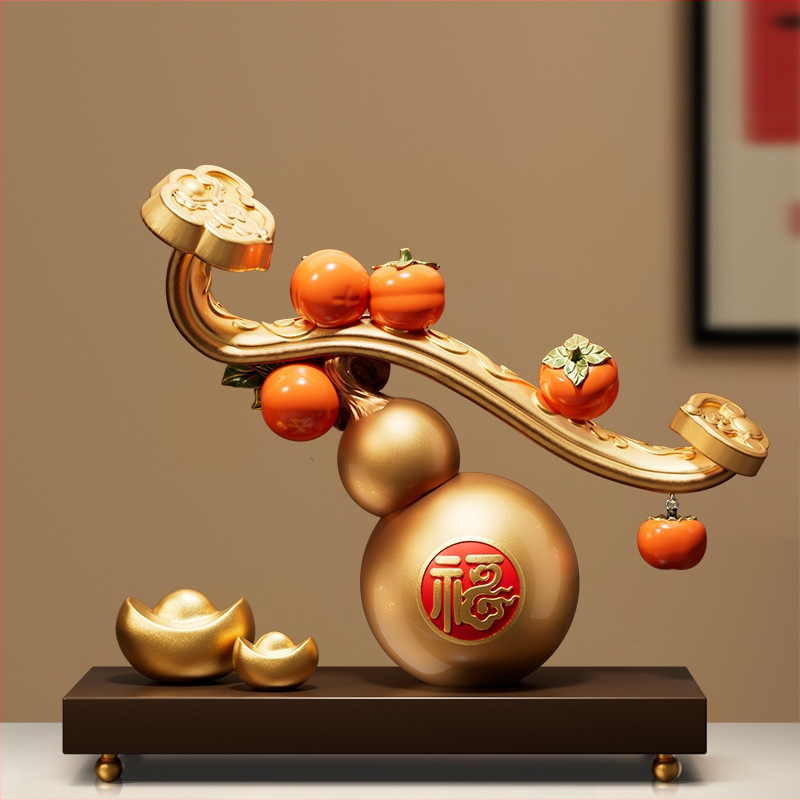 Živicová ozdoba v tvare tekvice do obývačky — štýl ľahký luxus, obchodný dar, model ltao912732657409