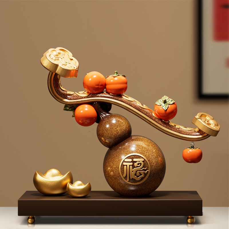 Živicová ozdoba v tvare tekvice do obývačky — štýl ľahký luxus, obchodný dar, model ltao912732657409