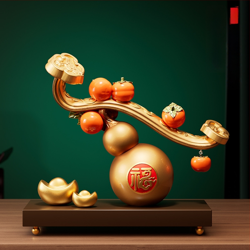 Živicová ozdoba v tvare tekvice do obývačky — štýl ľahký luxus, obchodný dar, model ltao912732657409