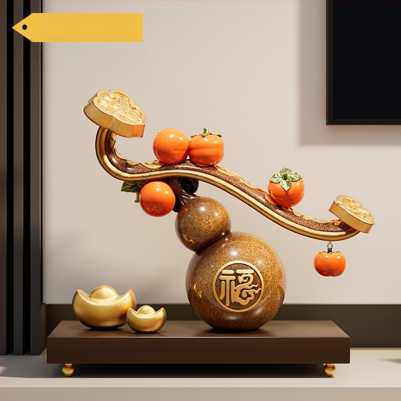 Živicová ozdoba v tvare tekvice do obývačky — štýl ľahký luxus, obchodný dar, model ltao912732657409