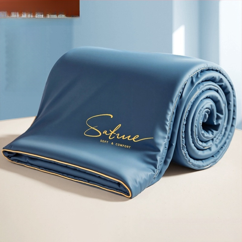 Prikrývka z bavlny pre všetky ročné obdobia, výplň zo sójových vlákien, twill tkanina, veľmi ľahká do 0,5 kg, pratiteľná v práčke
