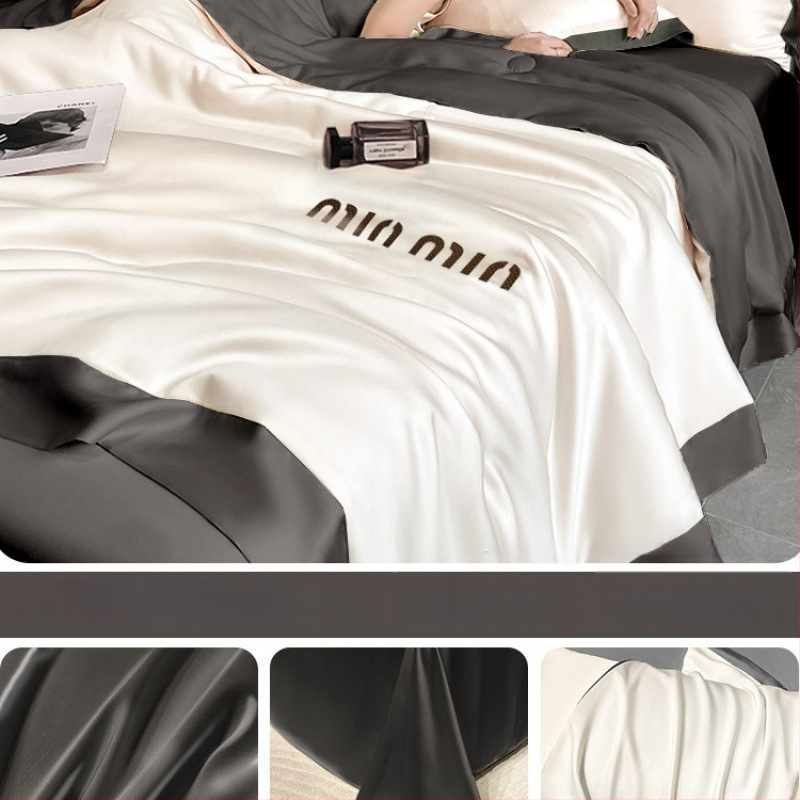 Prikrývka z bavlny pre všetky ročné obdobia, výplň zo sójových vlákien, twill tkanina, veľmi ľahká do 0,5 kg, pratiteľná v práčke