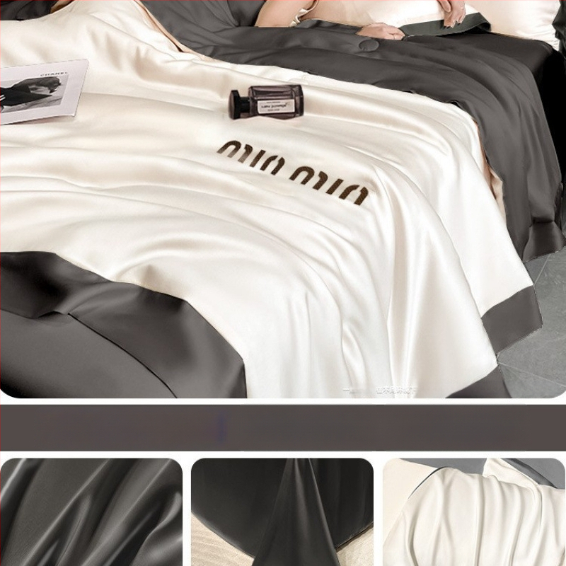 Prikrývka z bavlny pre všetky ročné obdobia, výplň zo sójových vlákien, twill tkanina, veľmi ľahká do 0,5 kg, pratiteľná v práčke