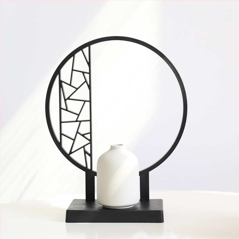 Rozdeľovač stola v čínskom štýle s bambusovými listami a motívmi Zen kvetov, polobloková obrazovka (Nie je dovezený; Nie je dar; Bez IP povolenia)