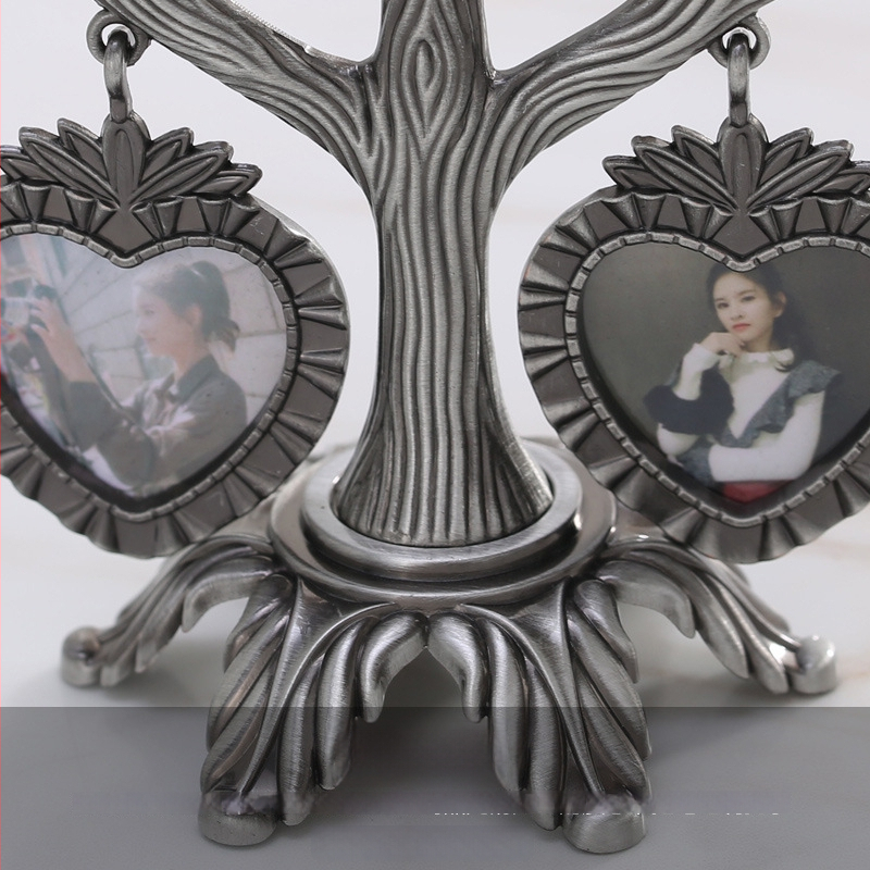 Kovový rám na fotografie v tvare stromu, moderný dizajn s elektrolytickou povrchovou úpravou, kreatívny rám, možnosť vlastných fotografií a darčekovej krabičky