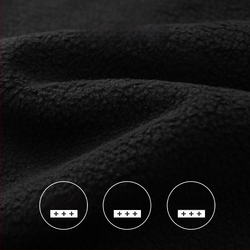 Pánske nohavice s fleecovou podšívkou na zimu, rovný strih, stredný pás, športový/základný štýl, slim-fit