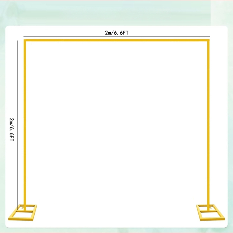 Kovová svadobná oblúková konštrukcia so štvorcovou základňou, nastaviteľný oblúk na balóniky, kartónové balenie, možnosť prispôsobenia