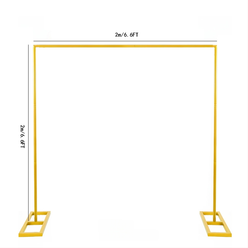 Kovová svadobná oblúková konštrukcia so štvorcovou základňou, nastaviteľný oblúk na balóniky, kartónové balenie, možnosť prispôsobenia