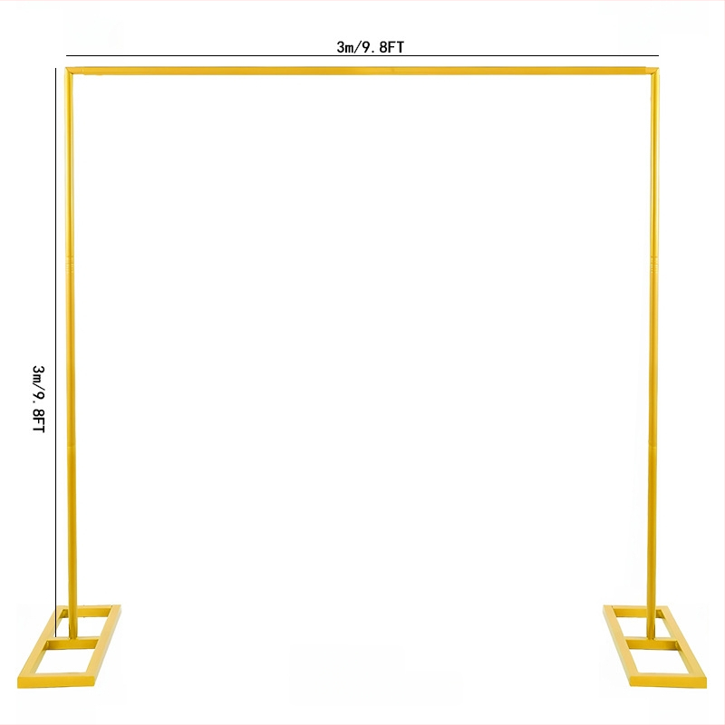 Kovová svadobná oblúková konštrukcia so štvorcovou základňou, nastaviteľný oblúk na balóniky, kartónové balenie, možnosť prispôsobenia