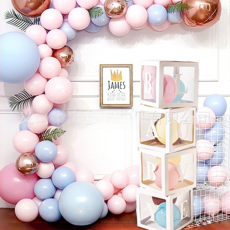 LOVEBABY Priehľadný balónový box – Narodeninové pozadie a dekorácia na stenu pre detskú oslavu