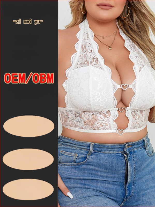 Krajkový top s halterneckom, bez chrbta, krátky strih, zmes nylon-spandex, priliehavý strih