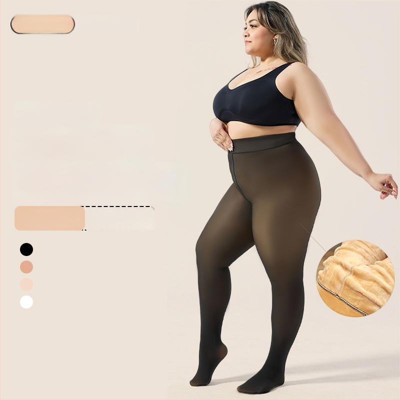 Nailoninės pėdkelnės su fliso pamušalu, storos rudens-žiemos sezonai, vienos spalvos, UV apsauga