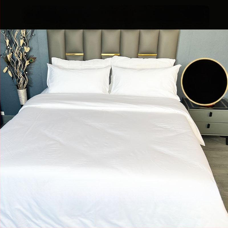 Štvordielny bavlnený set posteľnej bielizne, 100% bavlna, 80 vlákien na palec, reaktívny tlač a farbenie, hotelový štýl
